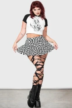 Punk/Wave Mini Skirt -Gothic Wear Store PUNK WAVE MINI SKIRT W F