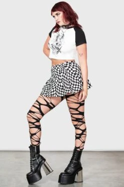 Punk/Wave Mini Skirt -Gothic Wear Store PUNK WAVE MINI SKIRT W G