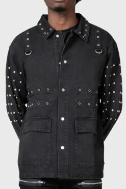 Punktured Shacket -Gothic Wear Store PUNKTURED SHACKET MENS C