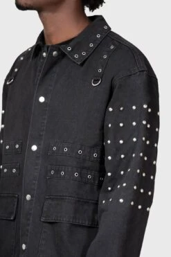Punktured Shacket -Gothic Wear Store PUNKTURED SHACKET MENS E