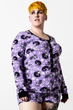 Purr Off Playsuit [PLUM] [PLUS]