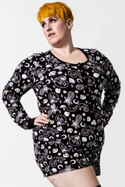 Purr Off Playsuit [B] [PLUS] -Gothic Wear Store PURR OFF PLAYSUIT PLUS C