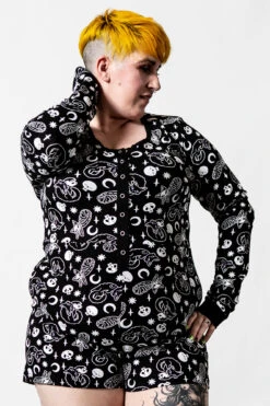 Purr Off Playsuit [B] [PLUS] -Gothic Wear Store PURR OFF PLAYSUIT PLUS E