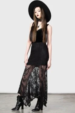Rosa Lace Maxi Skirt -Gothic Wear Store ROSA LACED MAXI SKIRT W D