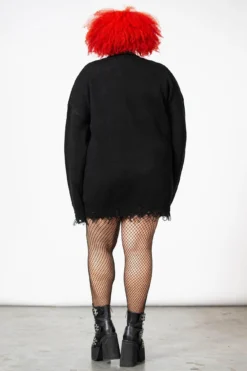 Ruined Relic Knit Sweater [PLUS] -Gothic Wear Store RUINED RELIC KNIT SWEATER PLUS W E