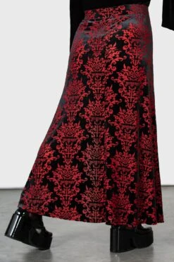 Scarlet Fiend Maxi Skirt [PLUS] -Gothic Wear Store SCARLET FIEND MAXI SKIRT PLUS W G