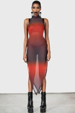 Scarlett Sundown Midi Dress -Gothic Wear Store SCARLETT SUNDOWN MAXI DRESS W E