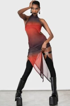 Scarlett Sundown Midi Dress -Gothic Wear Store SCARLETT SUNDOWN MAXI DRESS W F