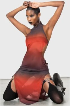 Scarlett Sundown Midi Dress -Gothic Wear Store SCARLETT SUNDOWN MAXI DRESS W G