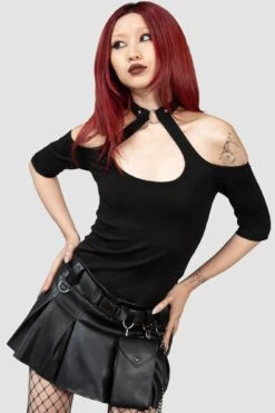 Seraphina Choker Top [B] -Gothic Wear Store SERAPHINA CHOKER TOP W D
