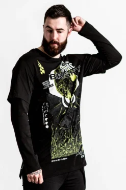 Shine Bright 2-Layer Top -Gothic Wear Store SHINE BRIGHT 2 LAYER TOP MENS C