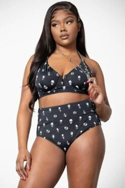 Skulls 2-Piece Swimsuit -Gothic Wear Store SKULLS 2PIECE SWIMSUIT W G
