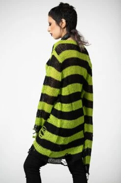 Slimer Distress Knit Sweater -Gothic Wear Store SLIMER DISTRESS KNIT SWEATER W 9