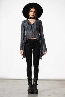 Spellcraft Long Sleeve Top -Gothic Wear Store SPELLCRAFT LONG SLEEVE TOP W E