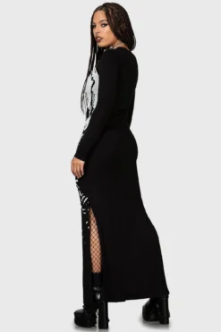 Spine Chilling Maxi Dress -Gothic Wear Store SPINE CHILLING MAXI DRESS W E dc160125 1ccf 4154 9183 31c67e2d9900