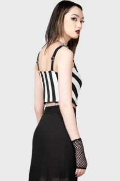 Stripe O Negative Top -Gothic Wear Store STRIPE O NEGATIVE TOP W E