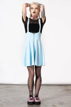 Suspend Me Statement Skirt [PASTEL BLUE] -Gothic Wear Store SUSPEND ME STATEMENT SKIRT PASTEL BLUE W F