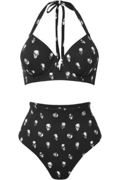 Skulls 2-Piece Swimsuit -Gothic Wear Store Skulls2 PieceSwimsuit G