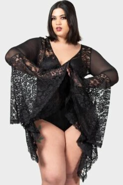 Temple D'Amour Bodysuit [PLUS] -Gothic Wear Store TEMPLE D AMOUR BODYSUIT PLUS W B