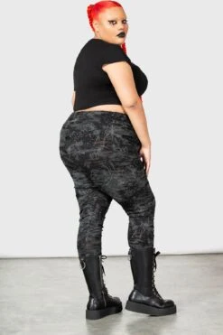 Tightrope Leggings [PLUS] -Gothic Wear Store TIGHT ROPE LEGGINGS PLUS W E