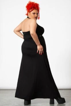 Tristania Maxi Halter Dress [PLUS] -Gothic Wear Store TRISTANIA MAXI HALTER DRESS PLUS W F