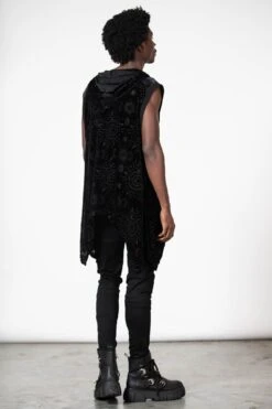 Truthsayer Burnout Hooded Vest -Gothic Wear Store TRUTHSAYER BURNOUT HOODED VEST M D