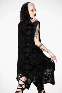 Truthsayer Burnout Hooded Vest -Gothic Wear Store TRUTHSAYER BURNOUT HOODED VEST W D