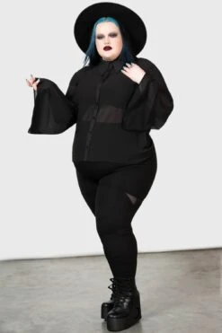 Unhallowed Shirt [PLUS] -Gothic Wear Store UNHALLOWED TOP PLUS W D