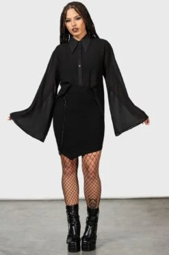 Unhallowed Shirt -Gothic Wear Store UNHALLOWED TOP W D