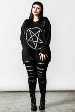 Unholy Knit Sweater 8 Unholy Knit Sweater -Gothic Wear Store UNHOLY KNIT SWEATER E