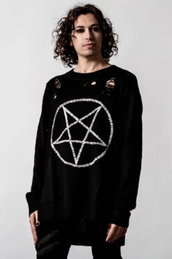 Unholy Knit Sweater 9 Unholy Knit Sweater -Gothic Wear Store UNHOLY KNIT SWEATER MENS B