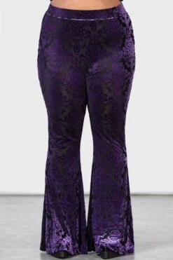 Valefor Flares [PURPLE] [PLUS] -Gothic Wear Store VALEFOR FLARES PURPLE PLUS W E