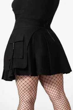 Vanya Pleated Mini Skirt [PLUS] -Gothic Wear Store VANYA PLEATED MINI SKIRT PLUS W E