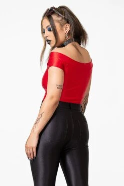 Vervain Top [SCARLET] -Gothic Wear Store VERVAIN TOP SCARLET W G