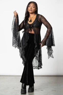Vilania Lace Duster -Gothic Wear Store VILANIA LACE DUSTER W D