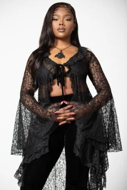 Vilania Lace Duster -Gothic Wear Store VILANIA LACE DUSTER W F