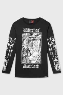 Witches' Sabbath Long Sleeve Top [PLUS] -Gothic Wear Store WITCHES SABBATH LONG SLEEVE PLUS MENS B