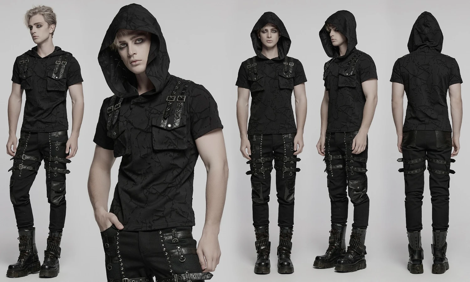 Gothic Wear Store -Gothic Wear Store T 1008BK 1